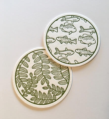 NMAC Letterpress Coasters